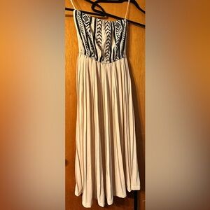 InLuv Strapless Long Light Brown/ Beige Dress Size L Large